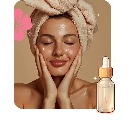 Woman enjoying skincare